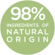 98% ingredients of natural origin